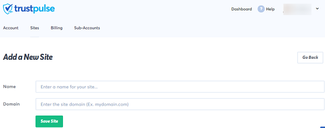 TrustPulse 评测：利用社交证明应用提升转化率 Add-a-New-Site-TrustpulsePulse-App20251119_ -7