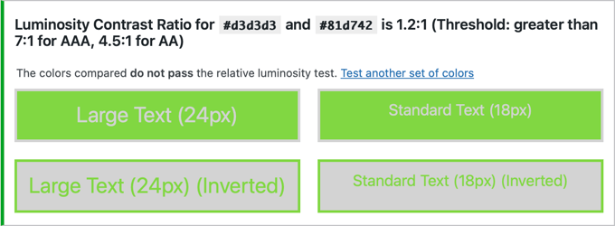 如何提升 WordPress 用户体验（13 个实用技巧） accessibilitycolorcontrasttesterresults20251109_ -10