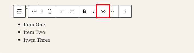 如何使用 WordPress 区块编辑器（Gutenberg 教程） add-link-block-editor-wp20251114_ -22