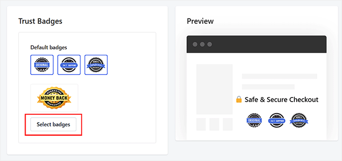 如何在 WordPress 的结账页面添加信任徽章（并提升销量） add-trust-badges-from-media-library-in-merchant20251109_ -20