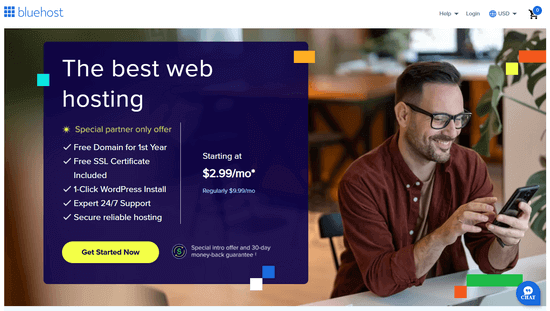 如何轻松地将您的博客从 WordPress.com 迁移到 WordPress.org bluehost-hosting-min20251107_ -2