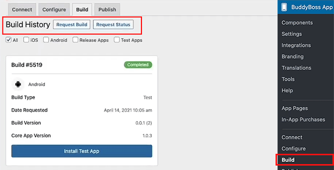 WordPress网站转换成了移动应用——以下是我学到的经验 click-request-build-button-in-buddyboss-app20251114_ -58