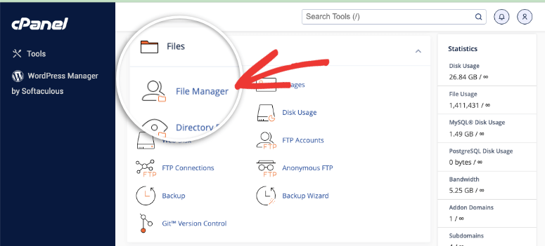 如何备份 WordPress 多站点（使用插件和不使用插件） cpanel-filemanager20251120_ -2