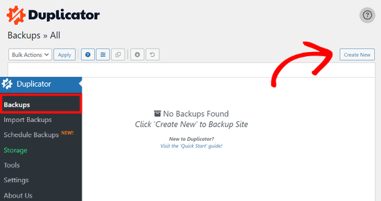 如何轻松将 WordPress 迁移到新域名（而不损失 SEO） create-new-backup-min-220251108_ -1