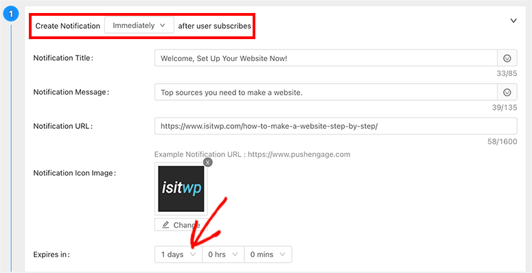 PushEngage 评测：如何发送网页推送通知？【2025 年】 createfirstnotification20251119_ -21