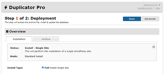 如何轻松将 WordPress 迁移到新域名（而不损失 SEO） duplicator-installer-started-55020251108_ -13