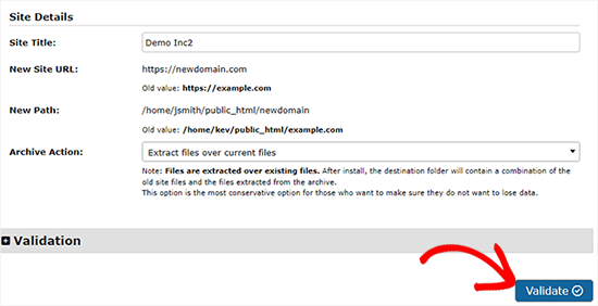 如何轻松将 WordPress 迁移到新域名（而不损失 SEO） duplicator-validate-details-55020251108_ -15