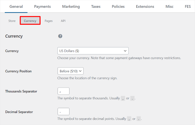 Easy Digital下载评测——这是最好的数字电商插件吗？ edd-customize-currency20251119_ -8