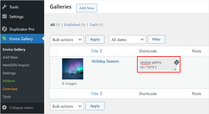 如何在 WordPress 中将 NextGEN Gallery 切换到 Envira Gallery envira-gallery-shortcode-min20251120_ -19