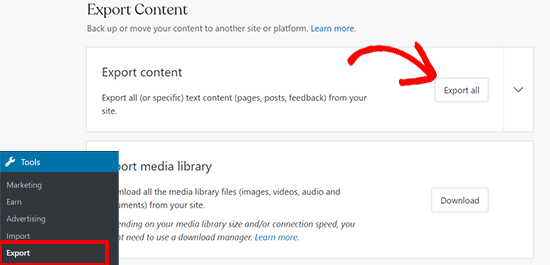 如何轻松地将您的博客从 WordPress.com 迁移到 WordPress.org export-content-wordpresscom20251107_ -4