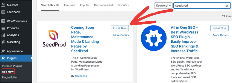 快速搭建 WordPress 网站（5 个简单步骤）如何从零开始制作网站 install-seedprod-in-wordpress20251123_ -22