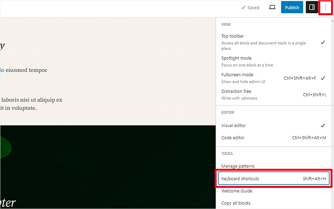 如何使用 WordPress 区块编辑器（Gutenberg 教程） keyboard-shortcuts20251114_ -31