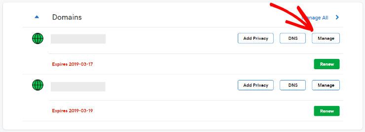 如何将 GoDaddy 网站构建器网站迁移到 WordPress manage-domain-godaddy20251123_ -7