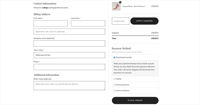 如何在 WooCommerce 中创建更快捷的结账流程（9 个专家技巧） merchant-one-page-checkout-template20251109_-1 -6