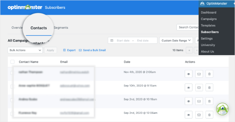 OptinMonster评测：如何提高潜在客户数量、转化率和品牌知名度？ monster-leads-contacts-tab-min20251118_ -12