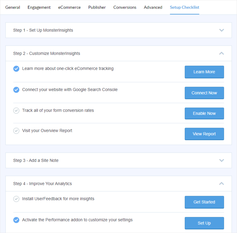 MonsterInsights 2025 年评测：它是最好的 Google Analytics 插件吗？ monsterinsights-setup-checklist20251118_ -13