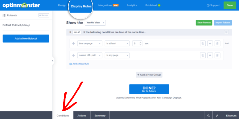 OptinMonster评测：如何提高潜在客户数量、转化率和品牌知名度？ optinmonster-display-rules20251118_ -4