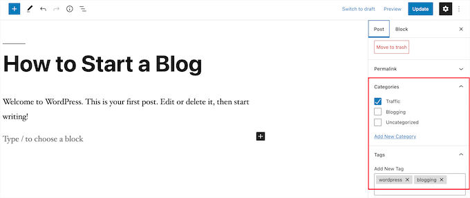 WordPress中的文章和页面有什么区别？ post-categories-and-tags20251114_ -2