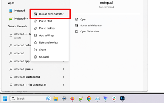 如何将 WordPress 迁移到新的主机或服务器而无需停机 run-notepad-as-administrator20251108_ -9