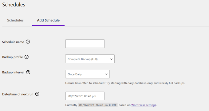 7 款最佳 WordPress 备份插件对比（优缺点分析） scheduling-backups-wordpress20251123_ -9