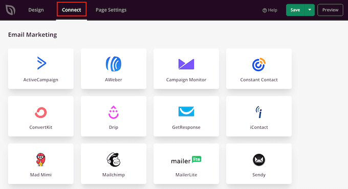 如何在 WordPress 中创建感谢页面 seedprod-connect-email20251114_ -8