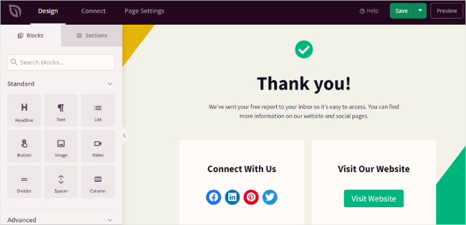 如何在 WordPress 中创建感谢页面 seedprod-customize-your-thank-you-page20251114_ -6