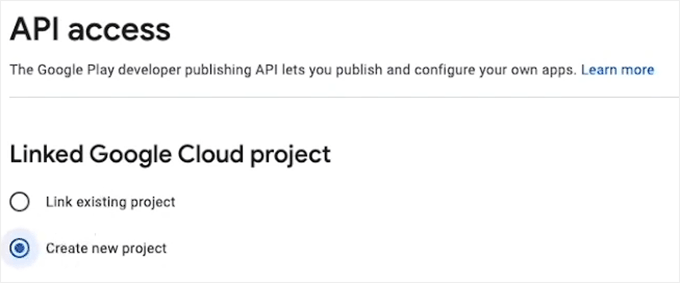 WordPress网站转换成了移动应用——以下是我学到的经验 select-create-new-project-on-api-access-page20251114_ -24