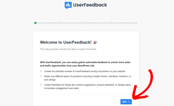 如何在 WordPress 中创建调查问卷（使用 Beautiful Reports） userfeedback-setupwizard20251114_ -29