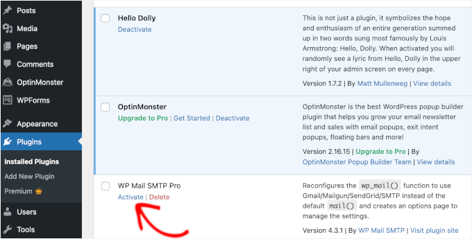 如何安装 WordPress 插件——新手入门分步指南 wp-plugins-installedplugins-activate20251114_ -8