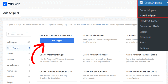如何在 WordPress 中将 NextGEN Gallery 切换到 Envira Gallery wpcode-add-custom-snippet-css-120251120_ -22
