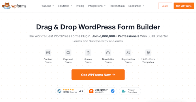 如何在 WordPress 中创建调查问卷（使用 Beautiful Reports） wpforms-homepage-newdesign20251114_ -2