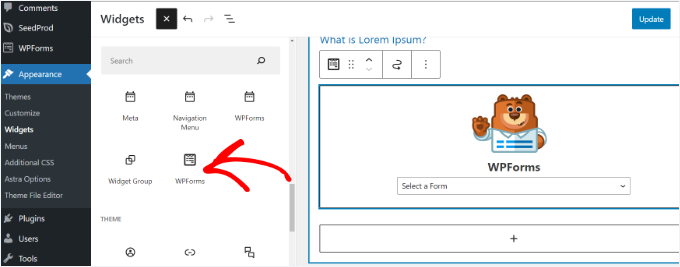 如何在 WordPress 中创建调查问卷（使用 Beautiful Reports） wpforms-widget-block20251114_ -21