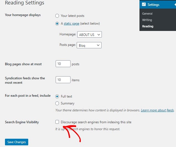 WordPress SEO 完全入门指南 Reading-Settings-SEO20251201_ -2