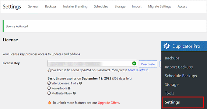 如何备份您的 WordPress 网站（终极指南） add-duplicator-license-key20251201_ -3