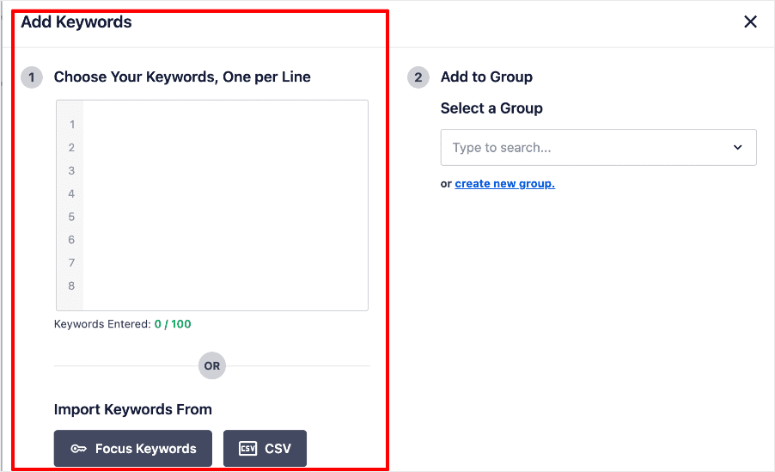 2025 年 WooCommerce SEO：如何大规模管理商店产品属性 aioseo-keyword-rank-tracker-add-keywords20251201_ -21