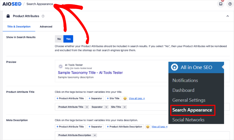 2025 年 WooCommerce SEO：如何大规模管理商店产品属性 aioseo-woocommerce-product-attribute-settings20251201_ -5