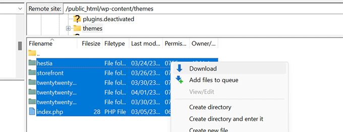 如何修复 WordPress 中的严重错误（分步指南） downloadthemefiles20251201_ -17