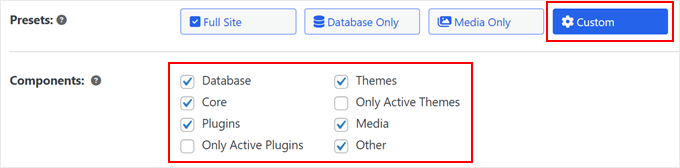 如何备份您的 WordPress 网站（终极指南） duplicator-preset-component-min20251201_ -8