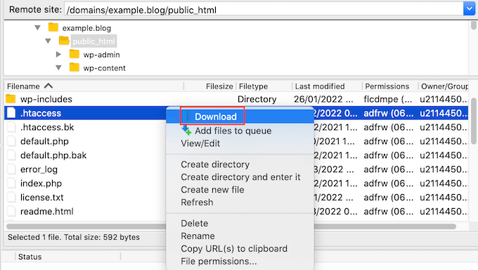 如何备份您的 WordPress 网站（终极指南） htacccess-ftp-download20251201_ -38