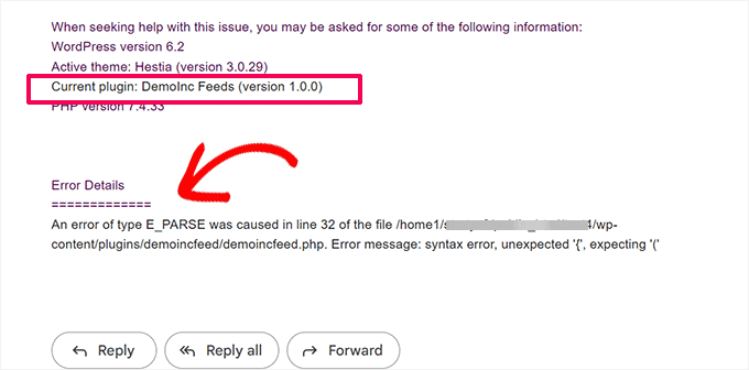 如何修复 WordPress 中的严重错误（分步指南） pluginerrordetails20251201_ -8
