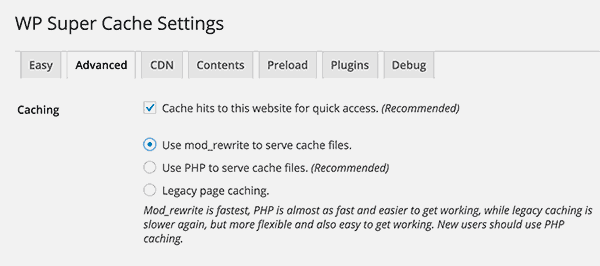WP Super Cache 2025 年评测：它是最好的 WordPress 缓存插件吗？ servingmethod20251206_ -3