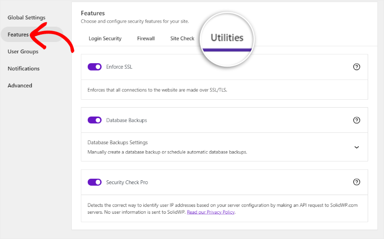 Solid Security (iThemes Security) 2025 年评测：这是最好的安全插件吗？ solid-security-utilties20251206_ -11