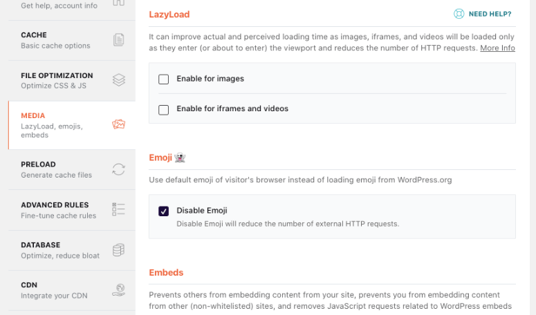 WP Rocket评测：它真的能提升网站性能吗？ wp-rocket-media-options20251205_ -12