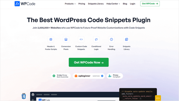 如何修复 WordPress 中的严重错误（分步指南） wpcode-border-120251201_ -28